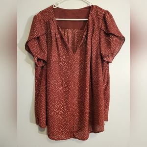 Red Polka Dot Blouse